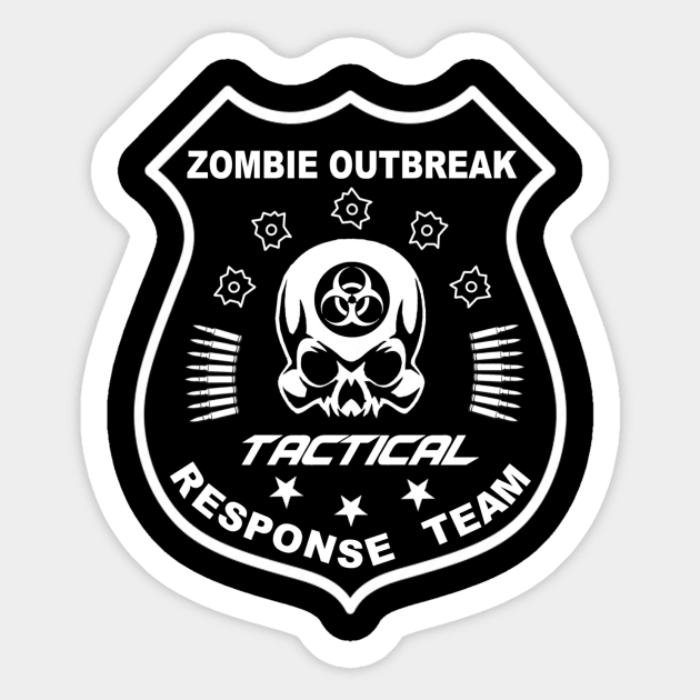 Zombie Outbreak Tactical Response Team Sticker by martan